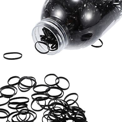 1 Set Classic Grace Hair Rubber Bands For Women 0.63" Diameter Black