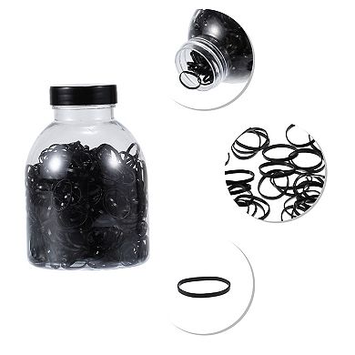 1 Set Classic Grace Hair Rubber Bands For Women 0.63" Diameter Black