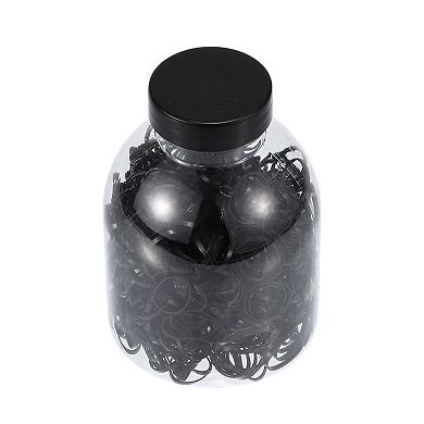 1 Set Classic Grace Hair Rubber Bands For Women 0.63" Diameter Black