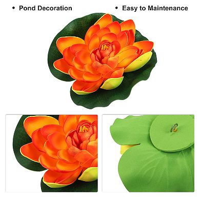 6pcs Garden Ponds Pool Decoration Artificial Lotus Flower