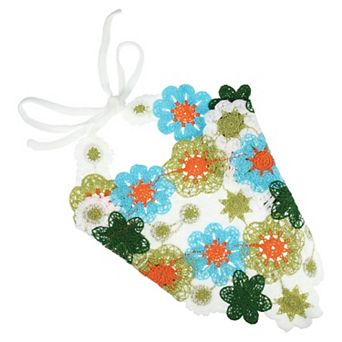 1 pc Fashion Knitted Hollow Triangle Headwrap For Women 21.65"x11.02" Green