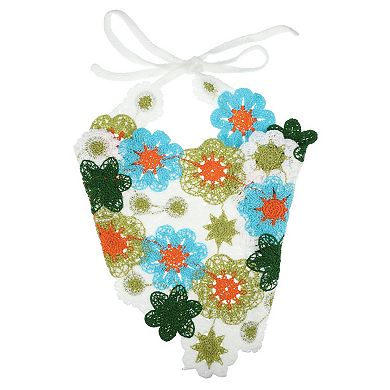 1 Pcs Fashion Knitted Hollow Triangle Headwrap For Women 21.65"x11.02" Green