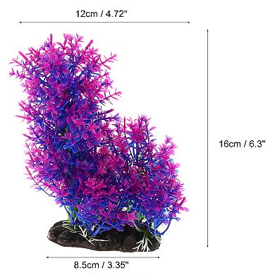 1 Pcs Aquarium Plants Tree Decorations Fish Tank Aquatic Plant 6.3"