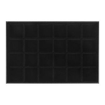Velvet Jewelry Trays With Dividers For Drawers, Jewelry Organizer Drawer Storage 12 Grid Tray