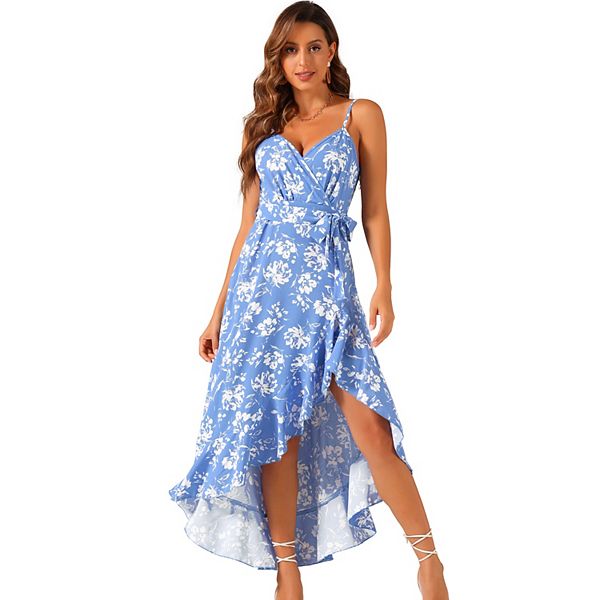 Strap V-neck print dress summer women main image 1