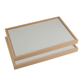 Set Of 2 Jewelry Trays Jewelry Organizer Drawer Inserts Display Storage 24 Grid Tray