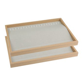 Set Of 2 Jewelry Trays Jewelry Organizer Drawer Inserts Display Storage 24 Grid Tray