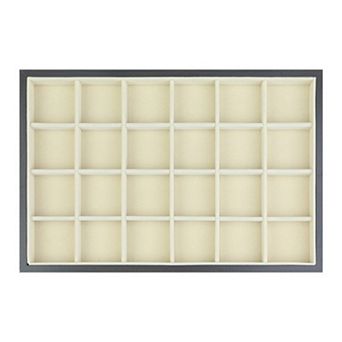 Velvet Jewelry Organizer Trays With Dividers For Drawers, Jewelry Organizer Drawer Flat Tray