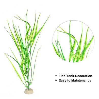 3 Pcs Fish Tank Aquarium Decorations Artificial Plants Plastic Artificial Water Plants Green