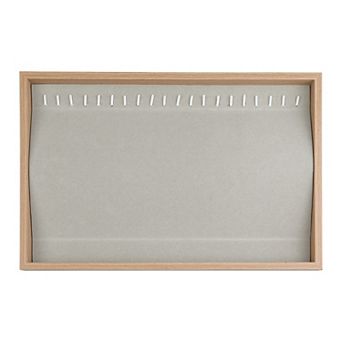 Womens' Wood Jewelry Trays With Dividers, Jewelry Organizer Drawer 24 Grid Tray