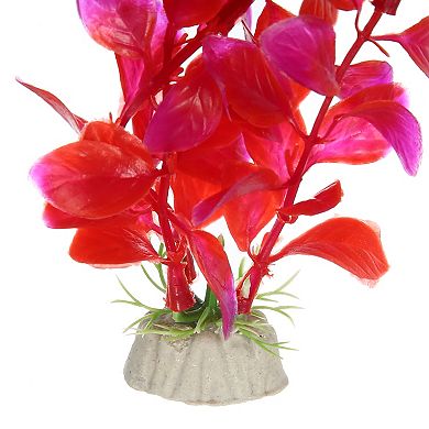 3 Pcs Fish Tank Aquarium Decorations Artificial Plants Plastic Artificial Water Plants Red