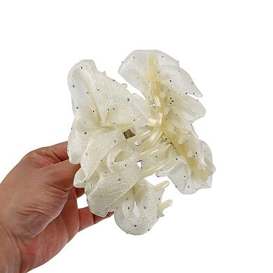 1 Pcs Classic Elegant Hair Clips Hairdo Clip For Women 6.30"x5.51"x2.76" Beige