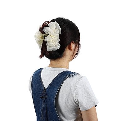 1 Pcs Classic Elegant Hair Clips Hairdo Clip For Women 6.30"x5.51"x2.76" Beige