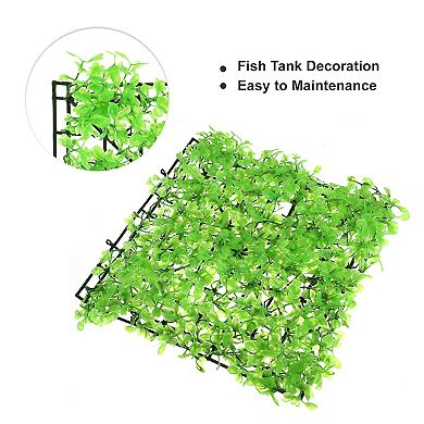 1 Pcs Fish Tank Artificial Grass Mat Aquarium Artificial Plastic Lawn Decoration Green 10.24"x10.24"