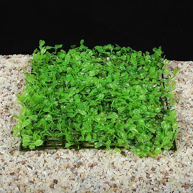 1 Pcs Fish Tank Artificial Grass Mat Aquarium Artificial Plastic Lawn Decoration Green 10.24"x10.24"