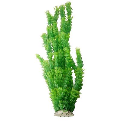 Fish Tank Plant 21.6" Height Green Plastic Artificial Grass Landscape  Decoration