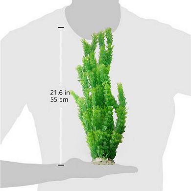 Fish Tank Plant 21.6" Height Green Plastic Artificial Grass Landscape Decoration