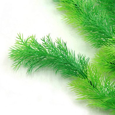 Fish Tank Plant 21.6" Height Green Plastic Artificial Grass Landscape Decoration