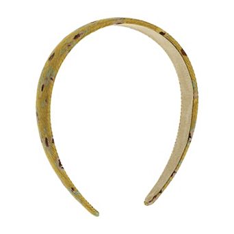 1 pc Classic Elegant Retro Floral Headband For Women 4.33" Id Yellow