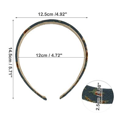 1 Pcs Classic Elegant Retro Floral Headband For Women 4.33" Id Blue