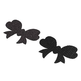 2 pc Hair Pads Floating Tie Shape Hair Pad Bangs Patch For Women Hair Magic Tapes Black