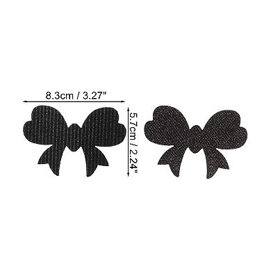 2 Pcs Hair Pads Floating Tie Shape Hair Pad Bangs Patch For Women Hair Magic Tapes Black