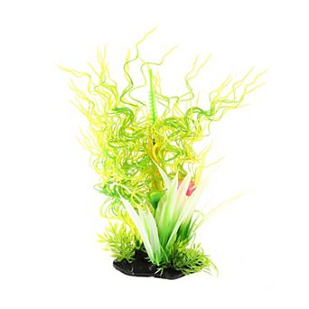 1 pc Aquarium Plants Decoration Artificial Aquatic Plants Tree Green Yellow