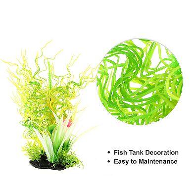 1 Pcs Aquarium Plants Decoration Artificial Aquatic Plants Tree Green Yellow
