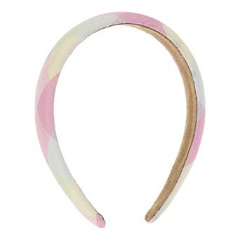 1 pc Classic Elegant Pu Headband For Women 6.10"x5.51" Yellow Pink