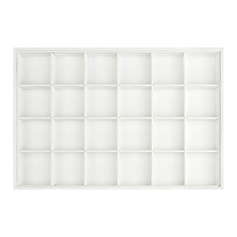 Pu Leather Jewelry Organizer Drawer, Jewelry Organizer Trays With Removable Dividers Flat Tray