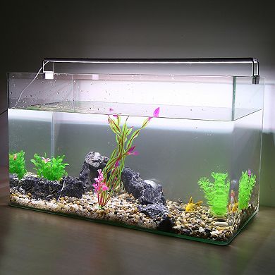 1 Pcs Fish Tank Aquarium Decorations Artificial Plants Plastic Artificial Water Plants Grass Pink