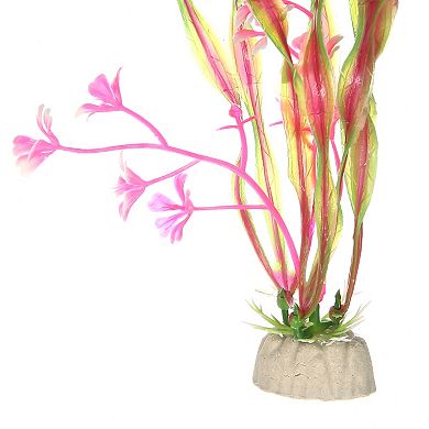 1 Pcs Fish Tank Aquarium Decorations Artificial Plants Plastic Artificial Water Plants Grass Pink