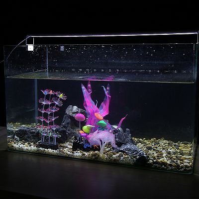 Aquarium Plants Kit Fish Tank Plants Mushroom Coral Fake Colorful Artificial Fish Tank Decor Plants