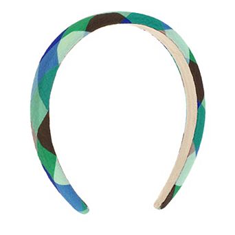 1 pc Classic Elegant Pu Headband For Women 6.10"x5.51" Green Blue
