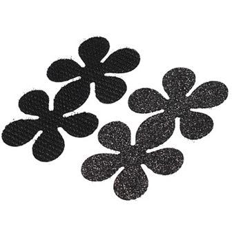 2 pc Hair Pads Flower Shape Hair Pad Bangs Patch For Women Hair Magic Tapes Hair Grippers Black