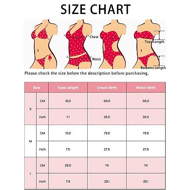 Women's 2 Piece Triangle Bikini Sets Adjustable Spaghetti Straps Top Basic Bottom Swimwear Suits