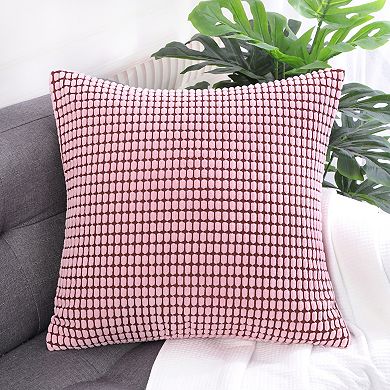 Soft Corduroy Striped Velvet Decorative Throw Pillow Cusion Cover, 26"x26"