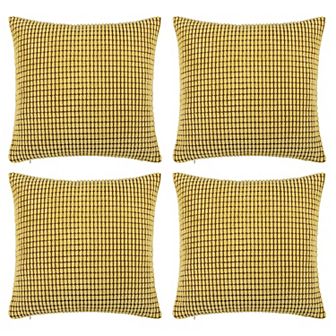 4 pc Soft Corduroy Throw Pillow Covers 18" X 18"