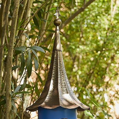 Glitzhome Metal Retro Pagoda Hanging Birdhouse For Outdoors