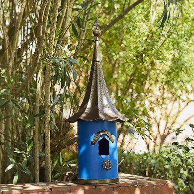 Glitzhome Metal Retro Pagoda Hanging Birdhouse For Outdoors