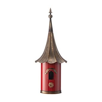 Glitzhome Metal Retro Pagoda Hanging Birdhouse For Outdoors