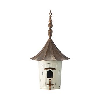 Glitzhome Metal Retro Pagoda Hanging Birdhouse For Outdoors