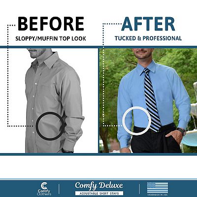 Comfy Shirt Stays for Men and Women Y Style Adjustable Shirt Garters to Keep Shirts Tucked