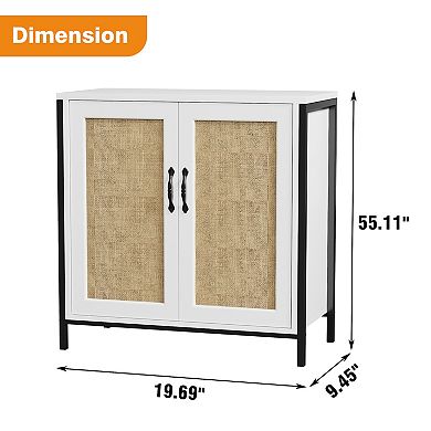 Rattan Buffet Cabinet Modern Sideboard