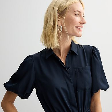 Women's Nine West Puff Sleeve Jumpsuit