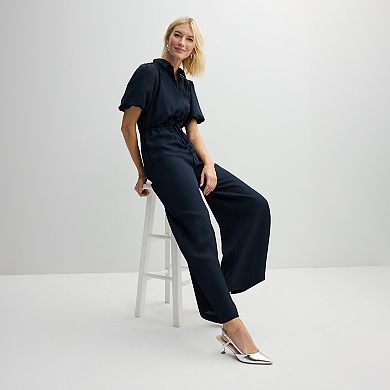 Women's Nine West Puff Sleeve Jumpsuit