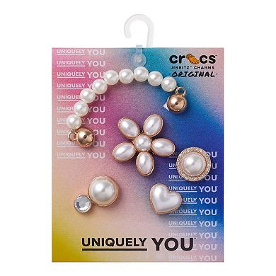 Crocs Dainty Pearly Jewelry 5-Pack Jibbitz Croc Shoe Charms