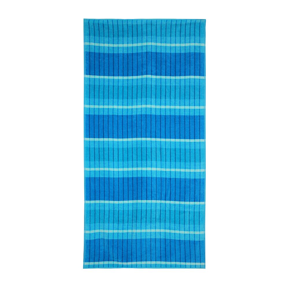 The Big One® Blue Striped Oversized Beach Towel