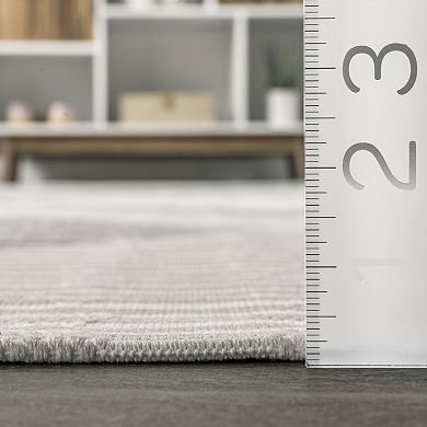 nuLOOM Alesha Modern Striped Machine Washable Area Rug