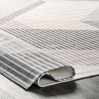 nuLOOM Alesha Modern Striped Machine Washable Area Rug
